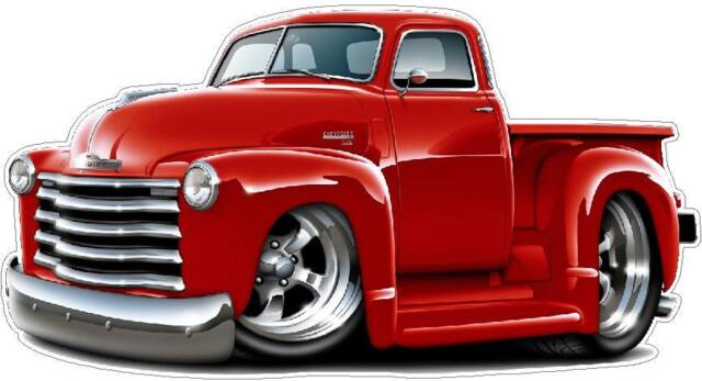 1950-1952 Chevy Truck Vinyl Decal Peel & Stick Wall Art - image 1