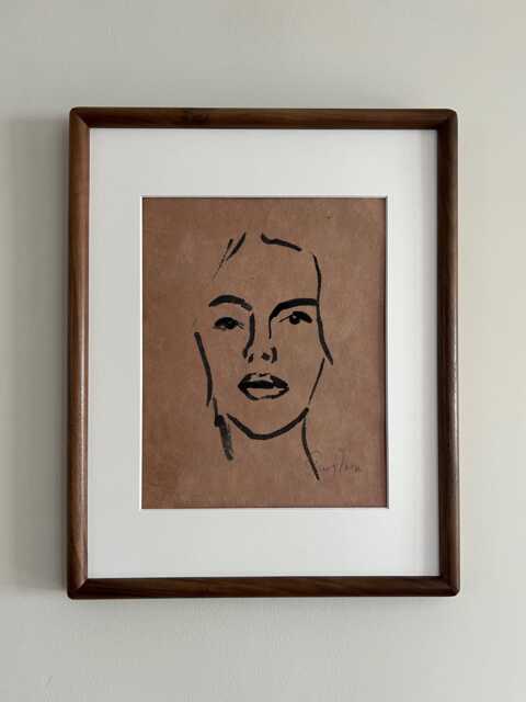 Silhouette 3 Art Print, Wall Art, Home Decor, Figure Woman Portrait, Sketch - image 1