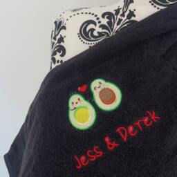 Avocado Towel - Personalised Face Cloth/Hand Bath = Embroidered - thumbnail 3
