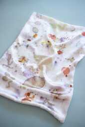 Eco Print Silk Pillowcase 50 Momme Mulberry Satin, Natural Plant Dye - thumbnail 1