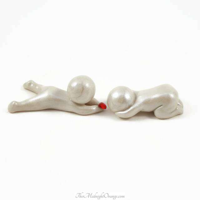 Handmade Care Figurine Set Sandplay Therapy Sculptures - image 1