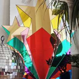 Shooting Star Rainbow Mirror Wall Art - Maximalist Colourful Bold Dopamine Decor - thumbnail 4