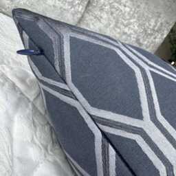 Geometric Navy Cushion Cover, Modern Bed Throw Pillow New Home Gift, Accessories, Soft Furnishing , Cover - thumbnail 3