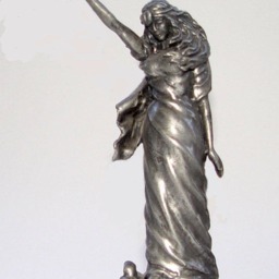 Aghtamar Pewter Souvenir Statue, Antique Finish With Candle - thumbnail 2