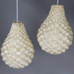 Handwoven Bamboo Pendant Light Gourd Chandelier, Set Of 2 - thumbnail 2