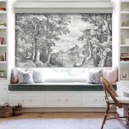 Panoramic Scenery Black & White Romantic Photo Printed Custom Made - Vnt-73 Window Roller Blind, Opaque Or Total Blackout Shade, Cord/Less