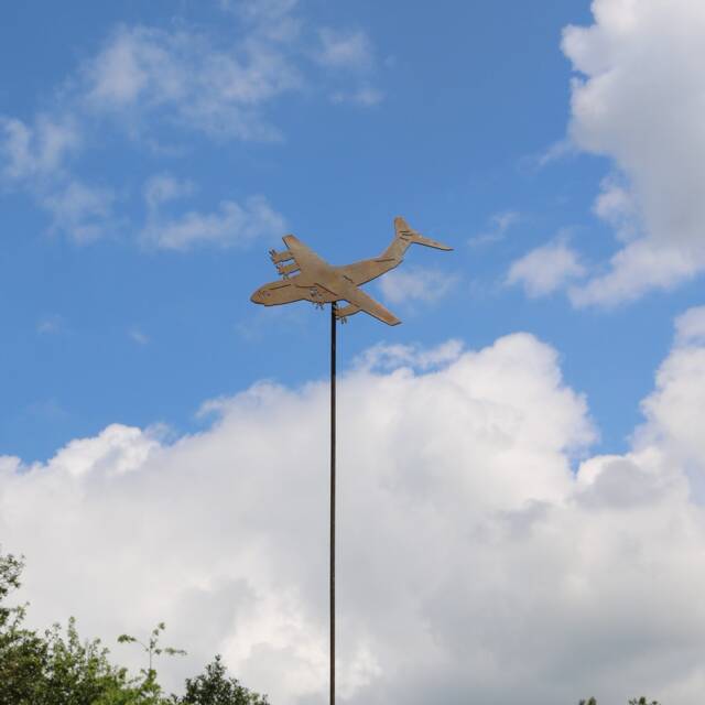 Rusty Metal Airbus A400M Atlas Garden Decoration, Plane Enthusiast Gift - image 1