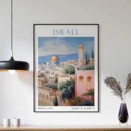 Israel Travel Print, Poster, Israeli Wall Art, Decor, Gift - thumbnail 1