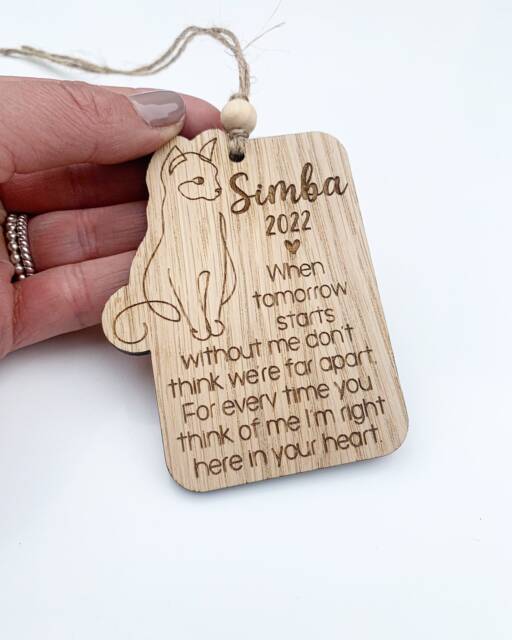 Cat Loss Remembrance Memorial Sympathy Gift - Pet Keepsake Ornament - image 1