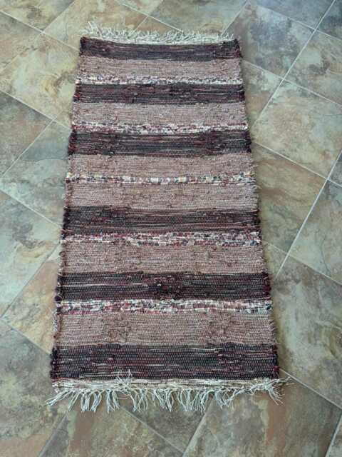 "Brown Rug, Brown Cotton 50 1/2"" L X 24" - image 1