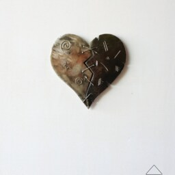 Metal Heart Craft Sculpture Indoor Ornament 3D Metal Wall Sculpture Love - thumbnail 3