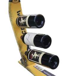 Recycled Snow Ski Wine Rack Spring Special, Customizable - thumbnail 3