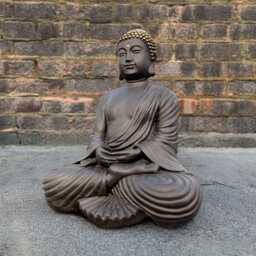 Concrete Buddha Decoration Stone Relaxing Figurine Outdoor Chinese Sculpture Cement Japanese Zen Garden Statue - thumbnail 3