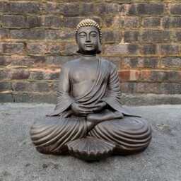 Concrete Buddha Decoration Stone Relaxing Figurine Outdoor Chinese Sculpture Cement Japanese Zen Garden Statue
