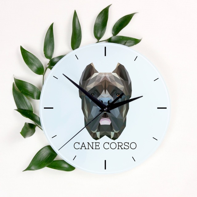 A Clock With A Cane Corso, Italian Mastiff Dog. New Collection The Geometric Dog - image 1