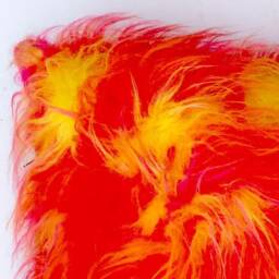 Camouflage Fluffy Orange, Yellow & Pink Cushion Cover, Great Fun Fabric Soft Decorative Sofa Fits 18 - thumbnail 2