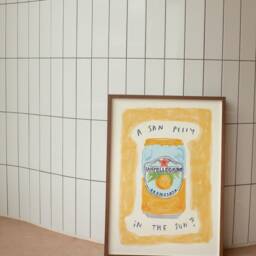 A San Pellegrino in The Sun? Wall Print - Summers Day Poster Orange Lover Aesthetic Art Holiday Fizzy Drink - thumbnail 2