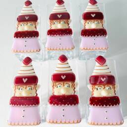 Elf Christmas Fused Glass Candle Holder Decoration - Fused Glass Decoration, Cornish Glass, Cornwall - thumbnail 2