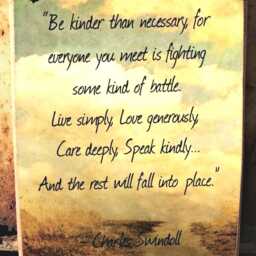 Inspirational Quote Art Print Be Kinder Than Necessary, Handmade Plaque - thumbnail 3