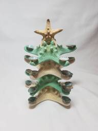 starfish Christmas Tree Decoration, Limpet Tree, Beach Table Top Green - thumbnail 1