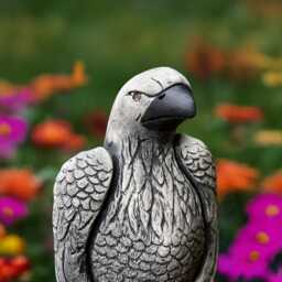 Concrete Eagle Statue Stone Bird Figurine Cement Garden Sculpture Outdoor Yard Ornament Handmade Raptor Decor Gift For Lover - thumbnail 4