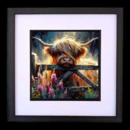 Scottish Highland Cow Wall Art Print, Gift, Room Decor - A Quick Shower Highlands - thumbnail 3