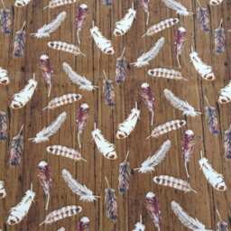 Rustic Feather Baby Blanket - Cotton & Ivory Minky, Shower Gift - thumbnail 2