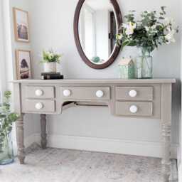 Vintage, Rustic Country Style Solid Pine Desk/Dressing Table - thumbnail 2