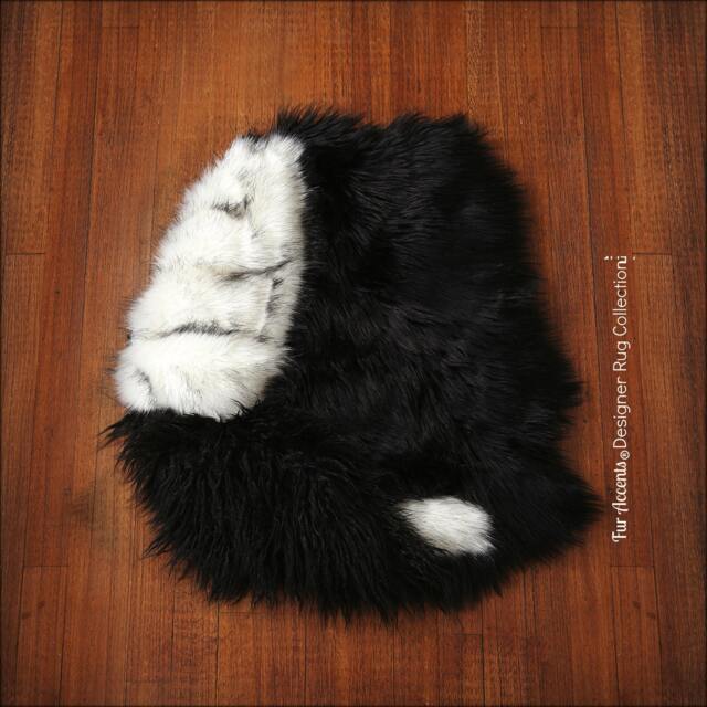 Faux Fur Sheepskin Throw Rug - Shaggy Soft Thick Dog, Cat, Pet Bed Accents Designer Rugs Usa - image 1