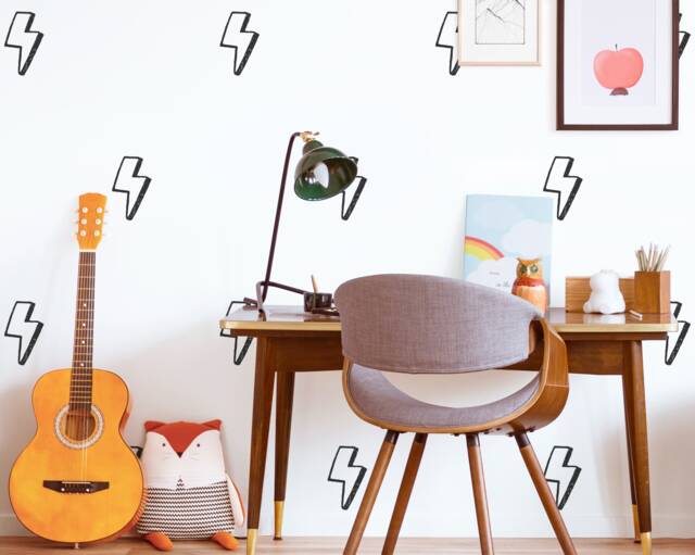 Lightning Wall Decals - Nursery Decor, Removable Stickers, Kids Room Art, Super Hero Decor - image 1