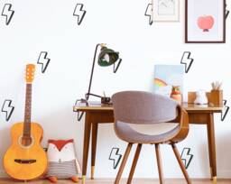 Lightning Wall Decals - Nursery Decor, Removable Stickers, Kids Room Art, Super Hero Decor - thumbnail 1