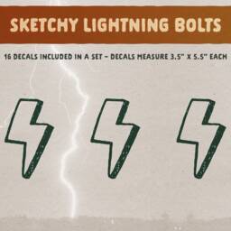 Lightning Wall Decals - Nursery Decor, Removable Stickers, Kids Room Art, Super Hero Decor - thumbnail 2
