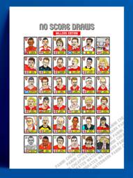 Rotherham United - No Score Draws Millers Edition A3 Print Of 36 Hand-Drawn Panini-style Rufc Icons Wonky Cheapskate Football Art - thumbnail 1