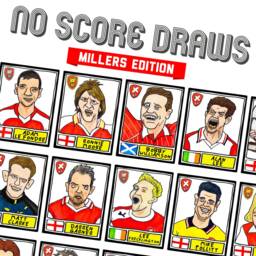 Rotherham United - No Score Draws Millers Edition A3 Print Of 36 Hand-Drawn Panini-style Rufc Icons Wonky Cheapskate Football Art - thumbnail 2