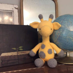 Jungle Nursery, Crochet Giraffe Handmade Stuffed Animal Plush Toy Baby Shower Gift Under 50 Amigurumi - thumbnail 1