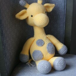 Jungle Nursery, Crochet Giraffe Handmade Stuffed Animal Plush Toy Baby Shower Gift Under 50 Amigurumi - thumbnail 3