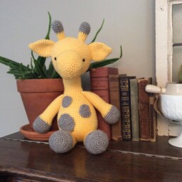 Jungle Nursery, Crochet Giraffe Handmade Stuffed Animal Plush Toy Baby Shower Gift Under 50 Amigurumi - thumbnail 2