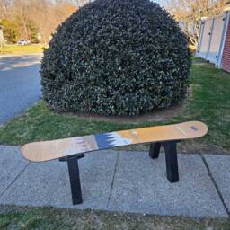 Burton Recycled Snowboard Bench Or Table Handmade Outdoor Seating - thumbnail 4