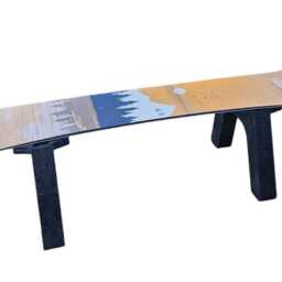 Burton Recycled Snowboard Bench Or Table Handmade Outdoor Seating - thumbnail 3
