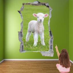 Cute Baby Lamb Wall Decal Sticker Mural Poster Print Art Home Kids Bedroom Decor Gl16 - thumbnail 3