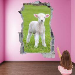 Cute Baby Lamb Wall Decal Sticker Mural Poster Print Art Home Kids Bedroom Decor Gl16 - thumbnail 1