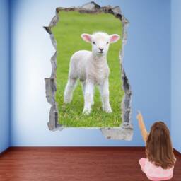 Cute Baby Lamb Wall Decal Sticker Mural Poster Print Art Home Kids Bedroom Decor Gl16 - thumbnail 2