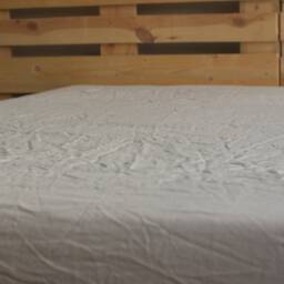 Linen Fitted Sheet in A Antique White Color Queen King Twin 100% Flax Softened Sheet White Linen Bedding - thumbnail 4