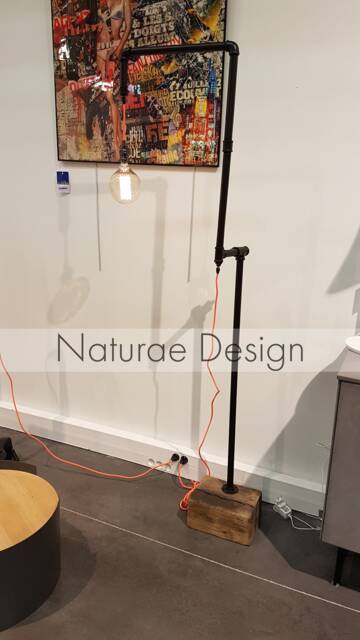 xl Raw Wood Lighting Lamp Design Loft Vintage Edison Natural - image 1