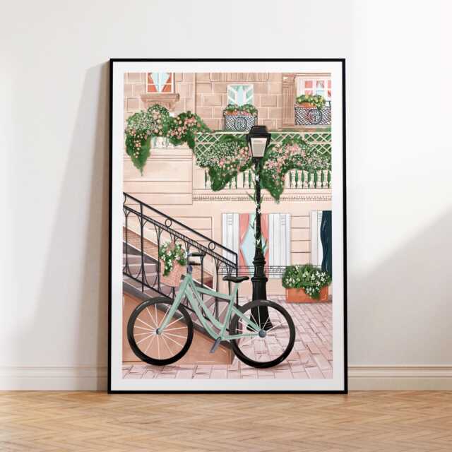 Montmartre Paris, Paris Art Print, Art, City Travel Poster - image 1