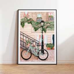 Montmartre Paris, Paris Art Print, Art, City Travel Poster - thumbnail 1