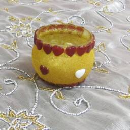 Glass Votive With Hearts Tea Light Candle Holder Pink Cup 1 Pieces - thumbnail 3