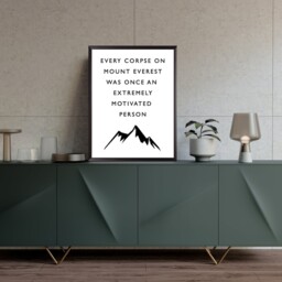 Mount Everest Quote Poster Motivational Hiking Art Print - thumbnail 2