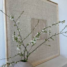Square Framed Decoration - Woven Wall Hanging Bedroom Art For Living Room Natural Fiber Decor Boho Diskuer - thumbnail 4