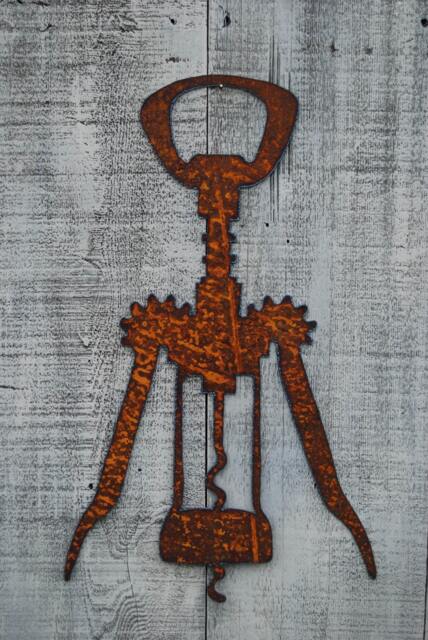 Corkscrew Rusty Metal Wall Decor Housewarming Gift